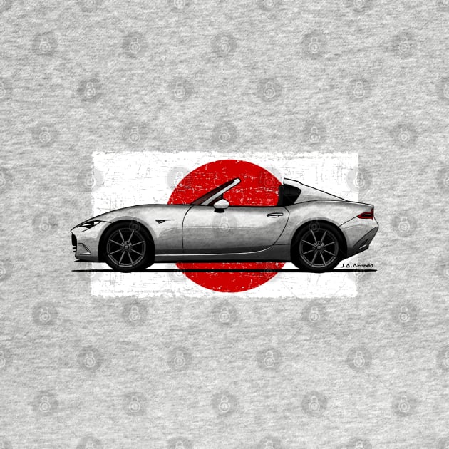 The best car in the world with japanese flag background by jaagdesign